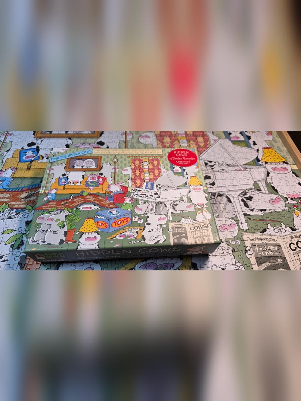 Hidden Cows 1,000-Piece Kids Puzzle by Sandra Boynton